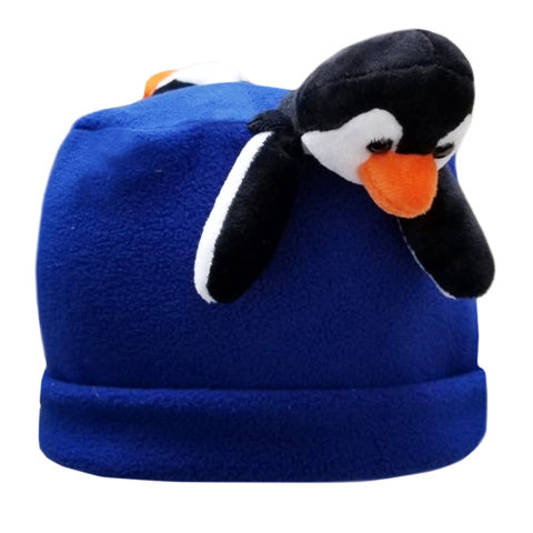 Penguin Polo on Cobalt Blue Fleece Buddy Hat