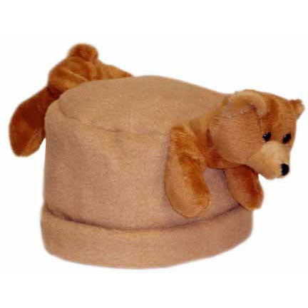 Brown Bear on Camel Fleece Buddy Hat