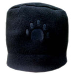 Black Paw Print Fleece Hat