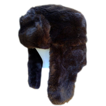 Youth/Adult Brown Faux Fur Trapper Hat