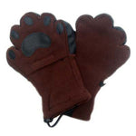 adult brown fleece mittens