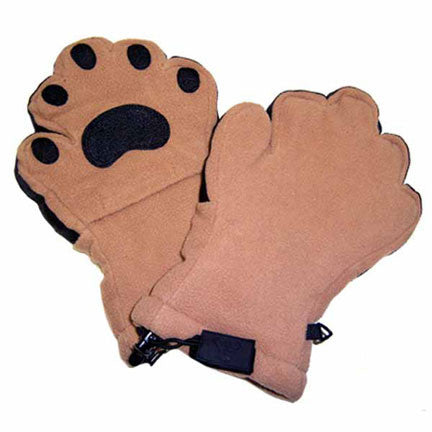 adult camel fleece mittens