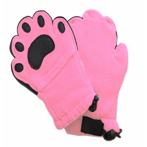 Adult Light Pink Fleece Mittens