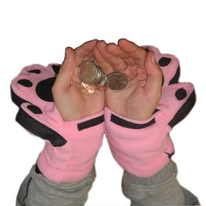 Kids Light Pink Mittens