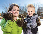 Youth Brown Faux Fur Mittens