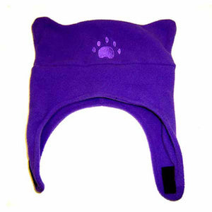 Infant & Toddler Dark Purple Fleece Chinstrap Hat