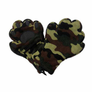 adult camouflage fleece mittens