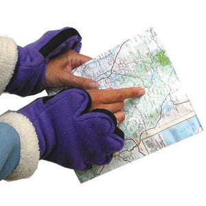 Adult Dark Purple Fleece Mittens