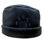 Black Paw Print Fleece Hat