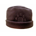 BROWN Paw Print Fleece Hat