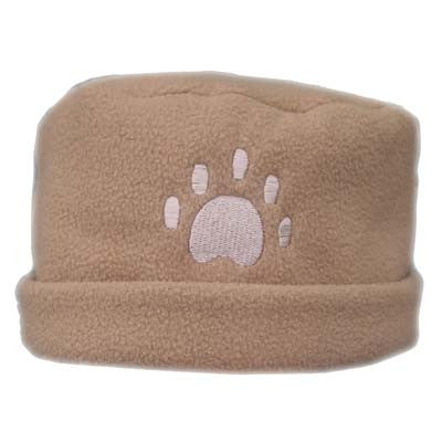 Camel Paw Print Fleece Hat