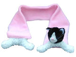 Black & White Cat on Pink Fleece Buddy Scarf