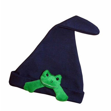 Frog on Navy Infant Hat