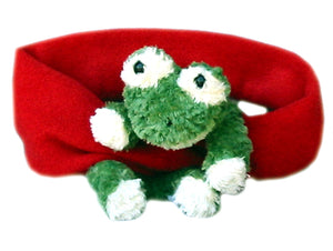 Frog on Red Fleece Buddy Scarf