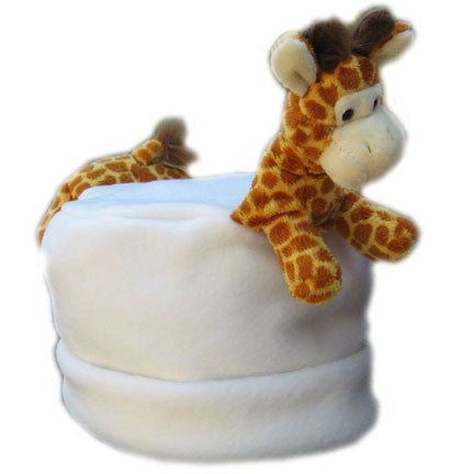 Giraffe on Cream Fleece Buddy Hat