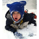 Infant & Toddler Cobalt Blue Fleece Chinstrap Hat & Mittens