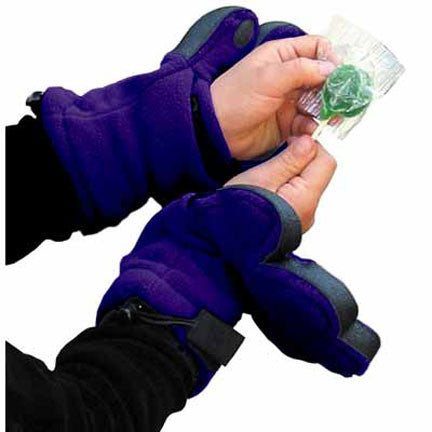 Kids Dark Purple Fleece Mittens