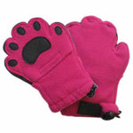 Kids Fuchsia Fleece Mittens