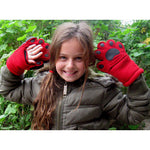 Kids Red Fleece Mittens