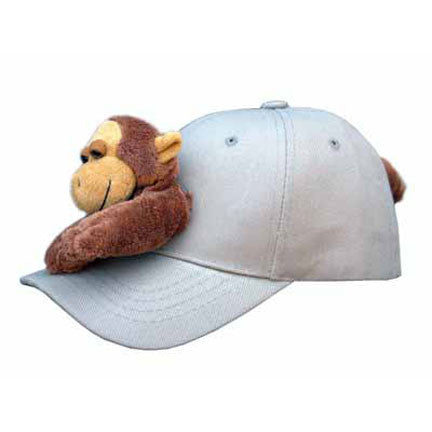 Monkey on Khaki Baseball Cap