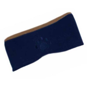 Navy & Camel Reversible Reversible Paw Print Headband