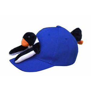 Penguin on Cobalt Blue Baseball Cap