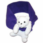 Polar Bear on Dark Purple Fleece Buddy Scarf