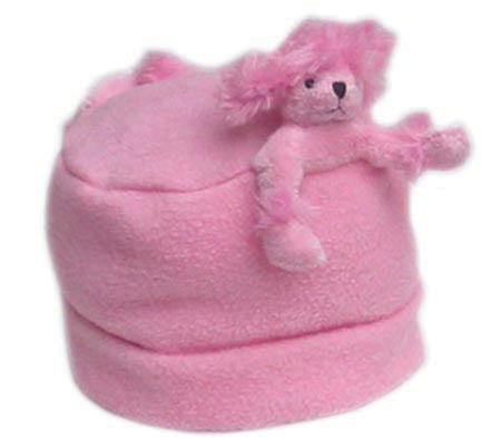 Pink Poodle on Pink Fleece Buddy Hat